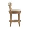 Alaterre Furniture Hanover Swivel Counter Height Bar Stool, Weathered Brown and Beige ANHN03FDC - alternate 3